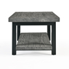 Alaterre Furniture Pomona 42" Metal and Wood Coffee Table, Slate Gray AMBA11SG